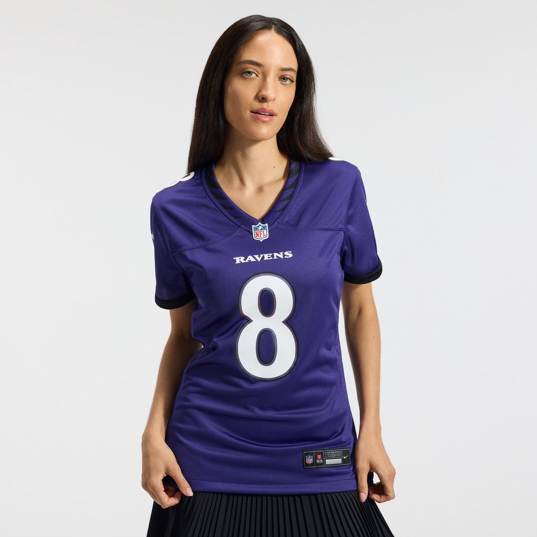 Lamar Jackson Baltimore Ravens Women's Team Game Jersey - Purple