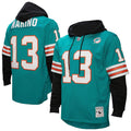 Dan Marino Miami Dolphins Player Name & Number Hoodie Legacy Jersey - Aqua