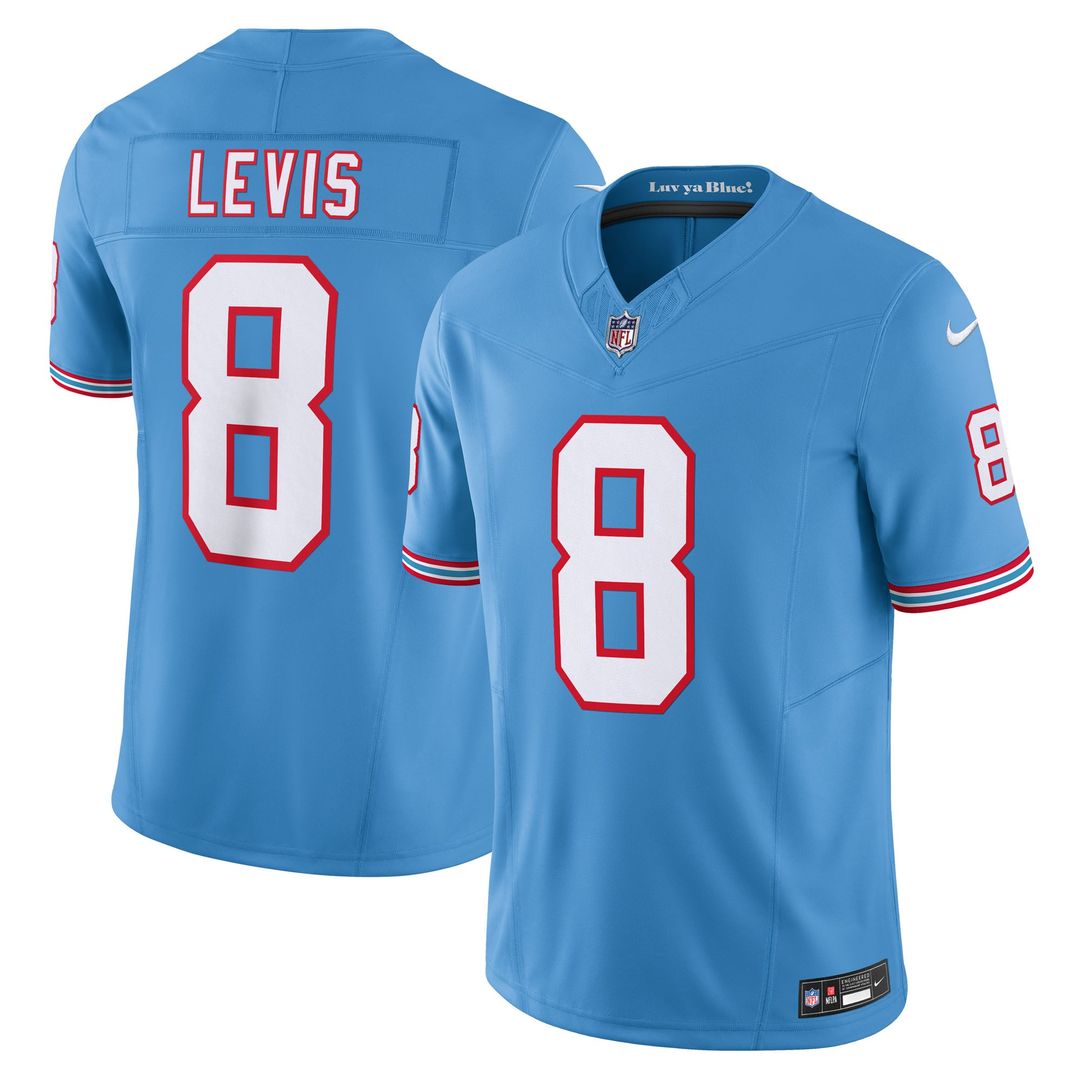 Will Levis Tennessee Titans Alternate Oilers Throwback Vapor F.U.S.E. Limited Jersey - Light Blue