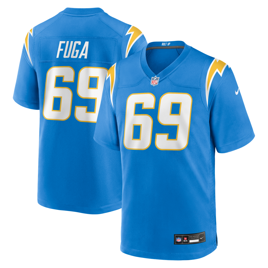 Josh Fuga Los Angeles Chargers Team Game Jersey - Powder Blue