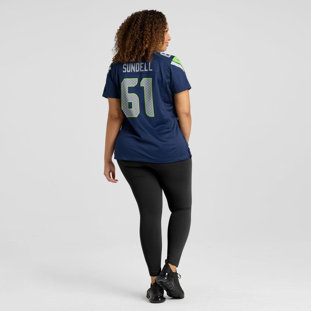Jalen Sundell Seattle Seahawks Women's Team Game Jersey - College Navy