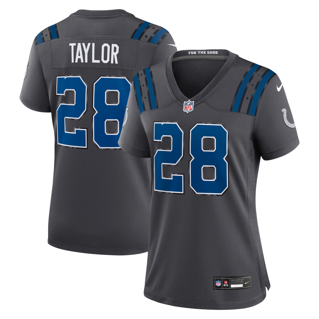 Jonathan Taylor Indianapolis Colts Women's 2026 Rivalries Collection Game Jersey - Anthracite