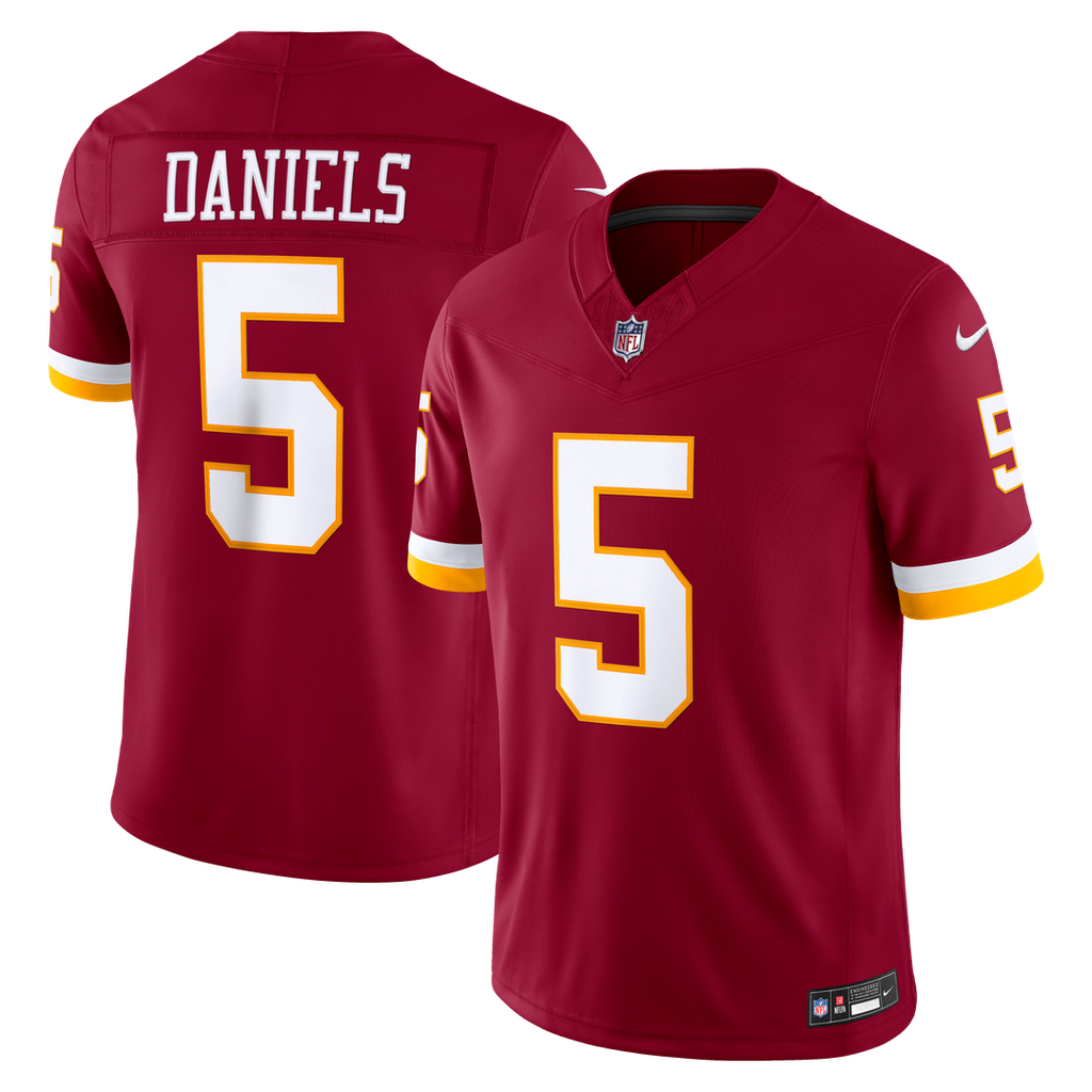 Jayden Daniels Washington Commanders Team Vapor F.U.S.E. Stitched Limited Jersey - Burgundy