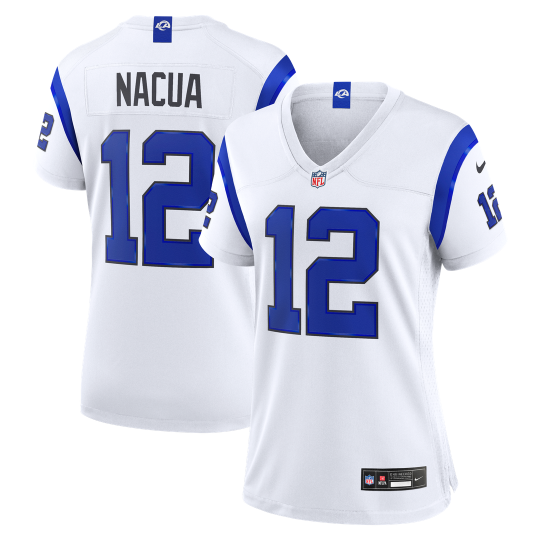 Puka Nacua Los Angeles Rams Women's Fearsome White Game Jersey