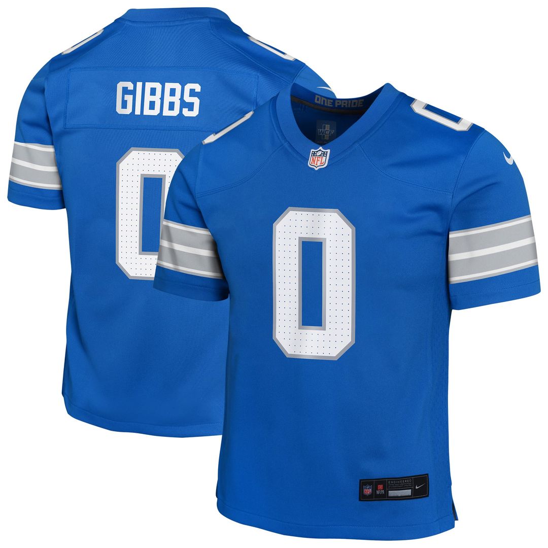 Jahmyr Gibbs Detroit Lions Youth Game Jersey - Black