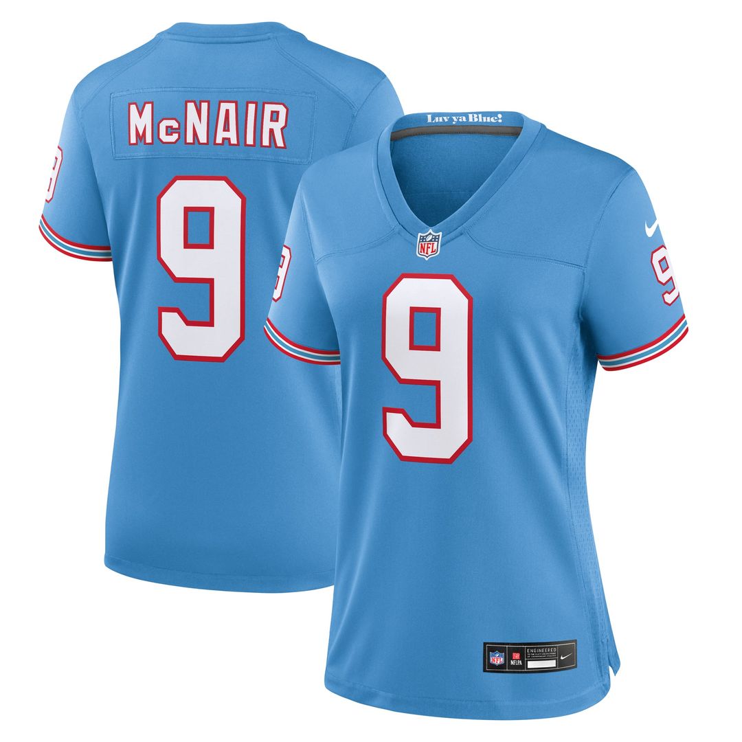 Steve McNair Tennessee Titans Women's Game Retired Player Jersey - Navy