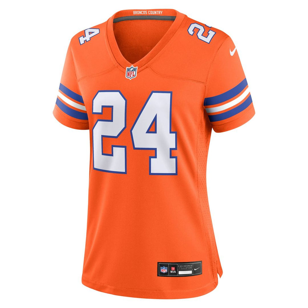 Champ Bailey Denver Broncos Women's Mile High Collection 1977 Throwback Retired Player Game Jersey - Orange