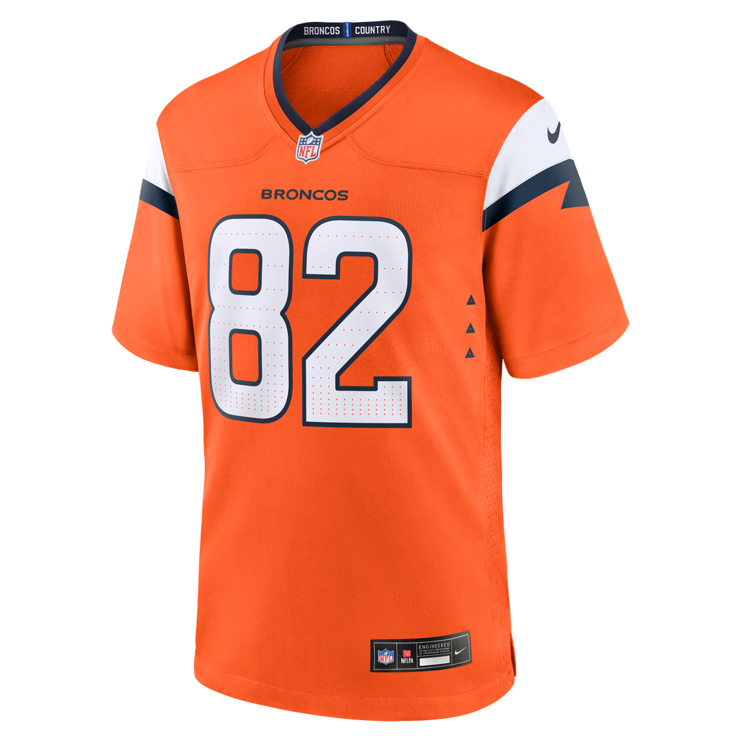 Adam Trautman Denver Broncos Team Game Jersey - Orange