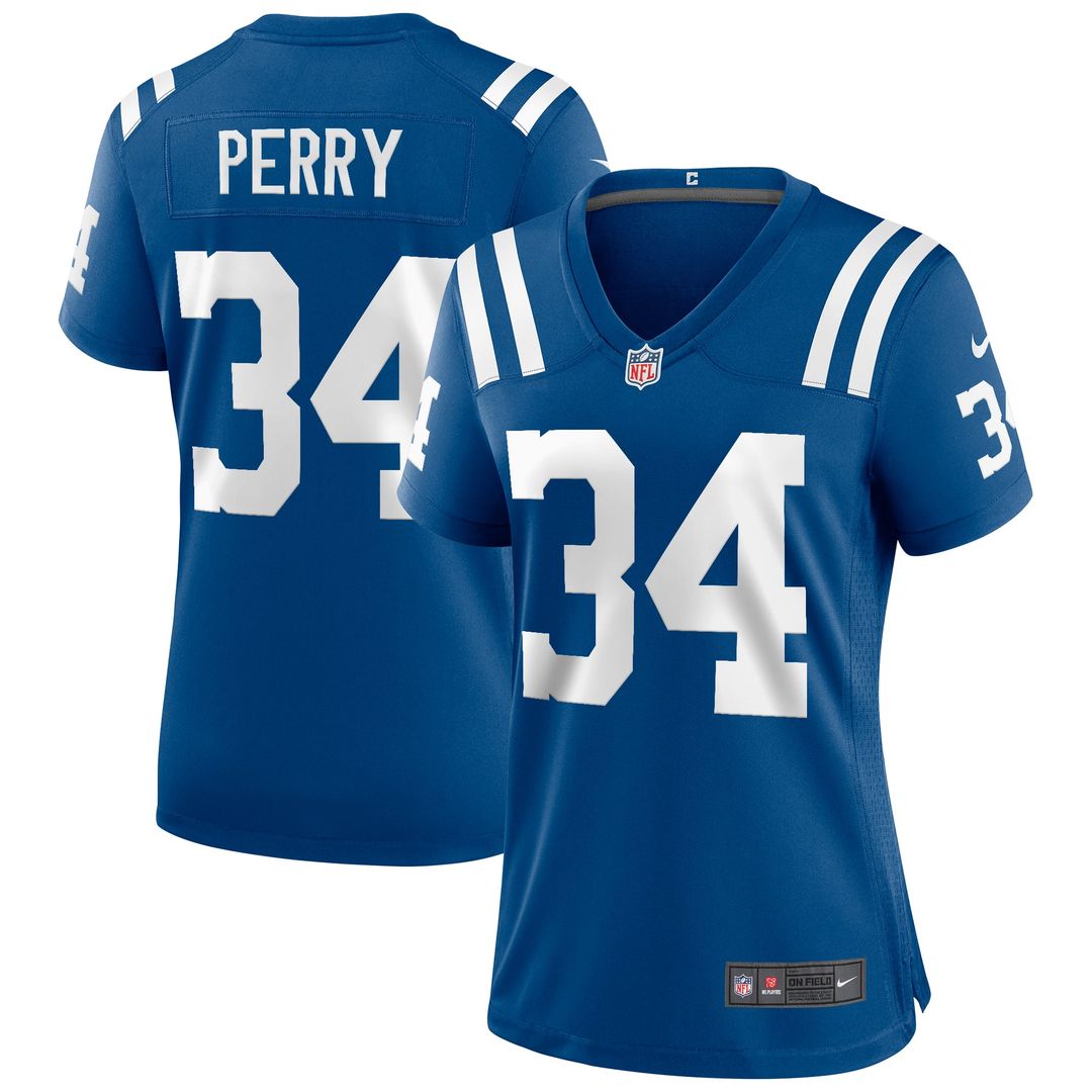 Joe Perry Indianapolis Colts Women's Game Retired Player Jersey - Royal