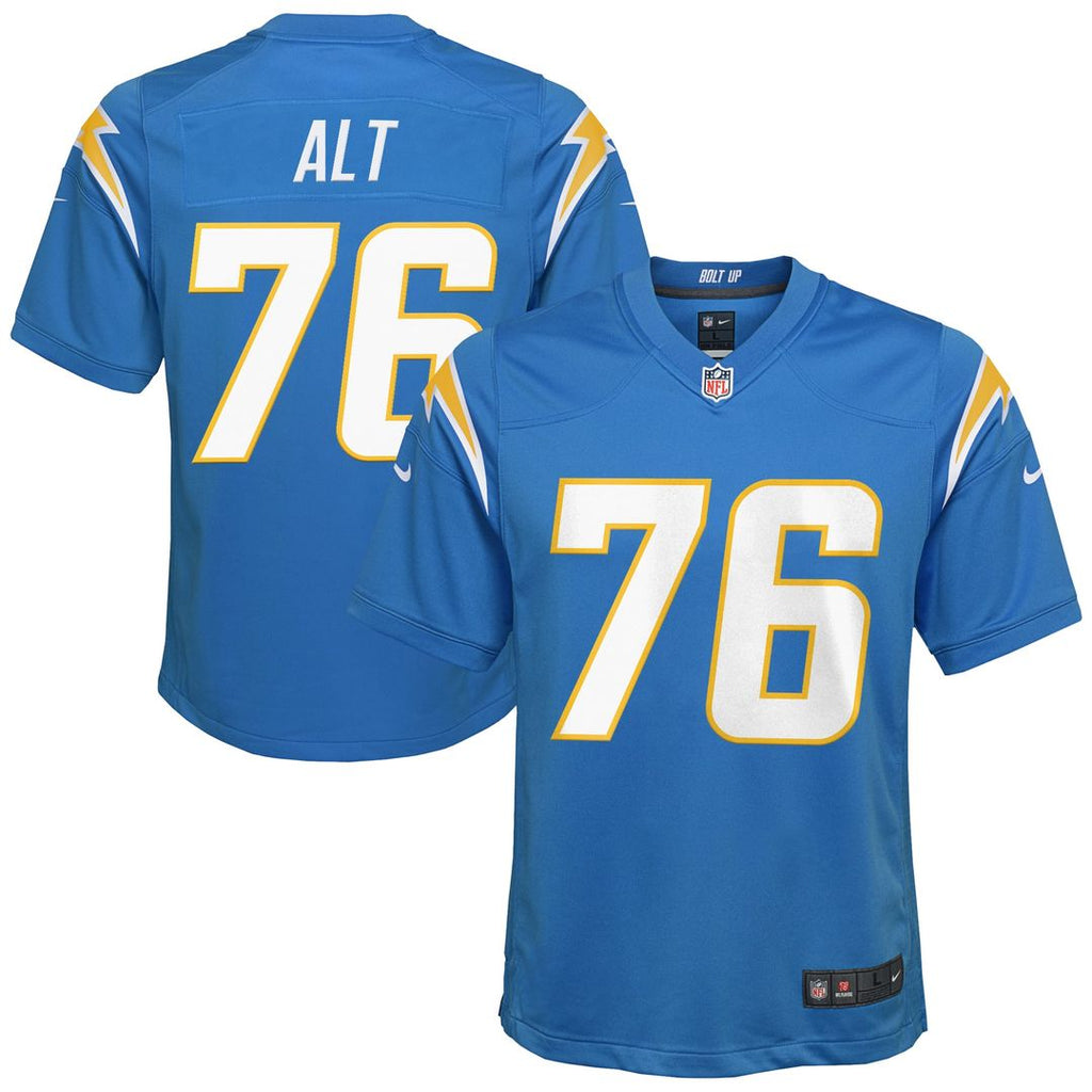 Joe Alt Los Angeles Chargers Youth Game Jersey - Powder Blue