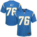 Joe Alt Los Angeles Chargers Youth Game Jersey - Powder Blue