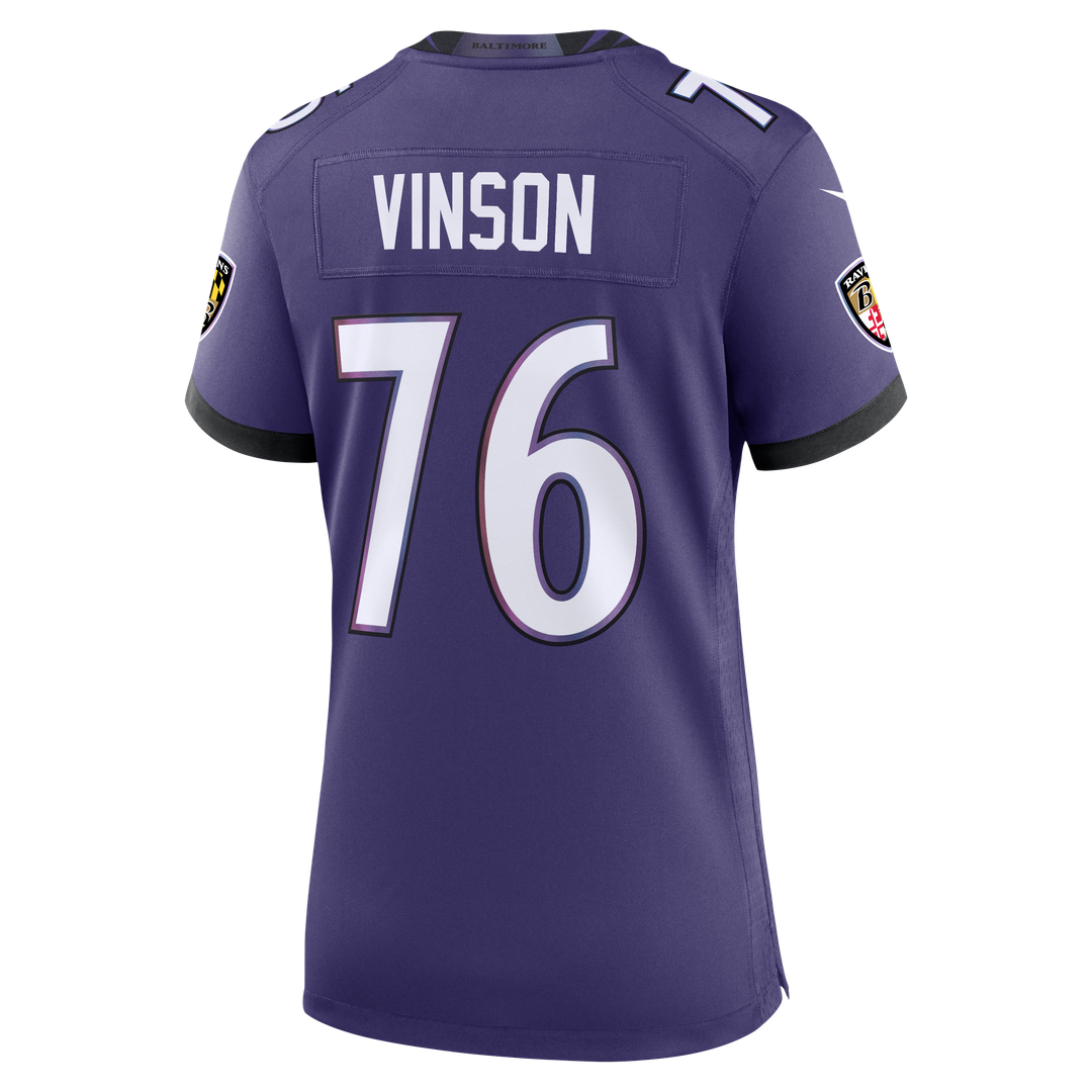 Carson Vinson Baltimore Ravens Women's Team Game Jersey - Purple