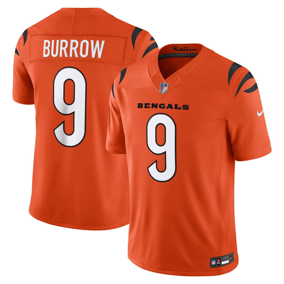 Joe Burrow Cincinnati Bengals Alternate Vapor F.U.S.E. Stitched Limited Jersey - Orange