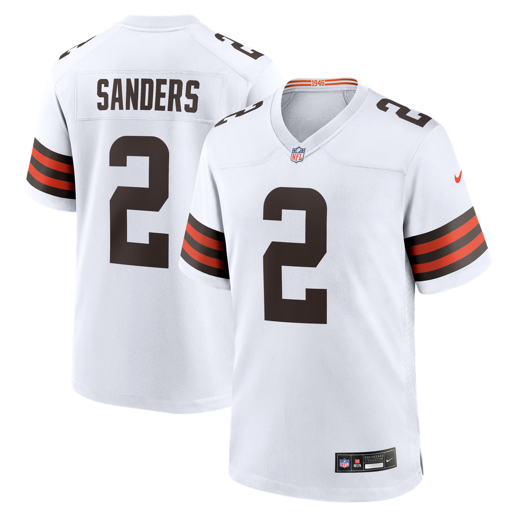Shedeur Sanders Cleveland Browns Game Jersey - White