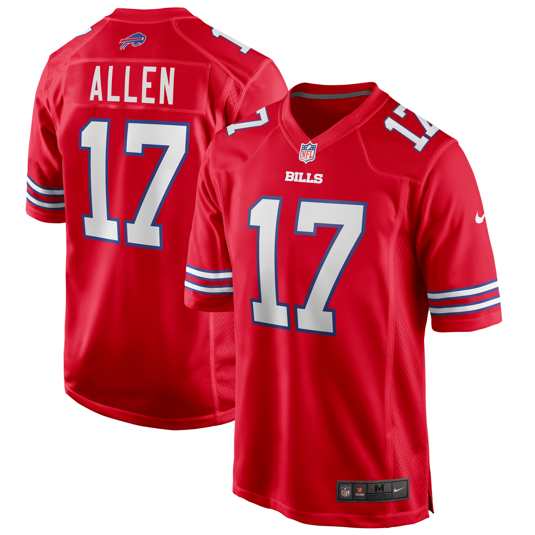 Josh Allen Buffalo Bills Alternate Game Player Jersey - Red