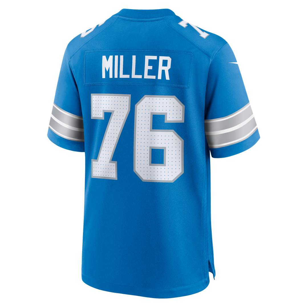 Blake Miller Detroit Lions Team Game Jersey - Blue