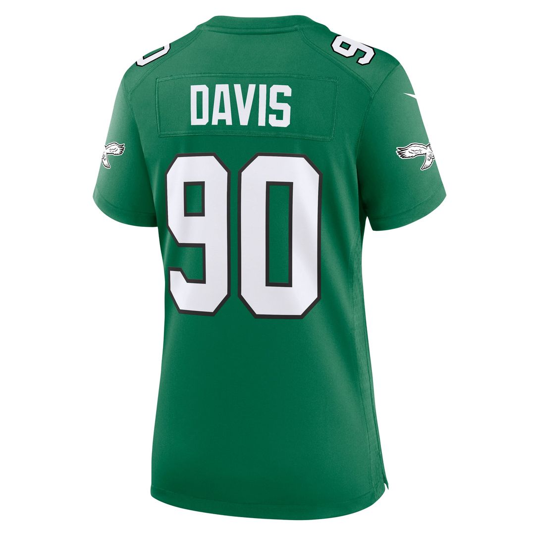 Jordan Davis Philadelphia Eagles Women's Alternate Game Jersey - Kelly Green