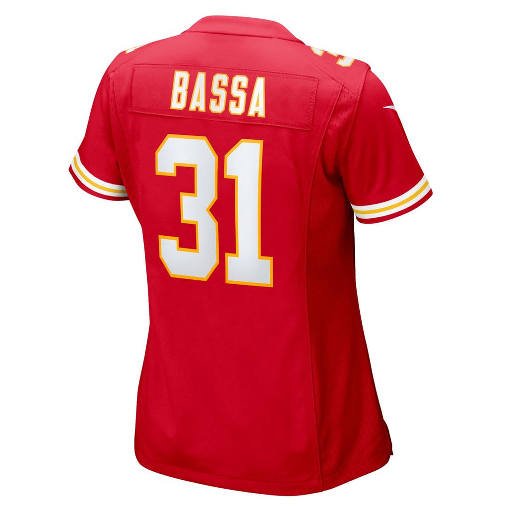Jeffrey Bassa Kansas City Chiefs Women's Team Game Jersey - Red