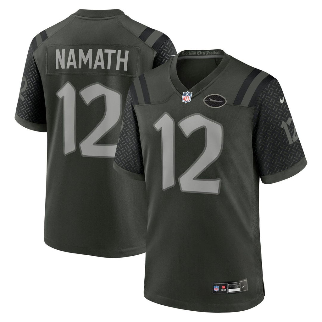 Joe Namath New York Jets Rivalries Collection Retired Player Game Jersey - Green