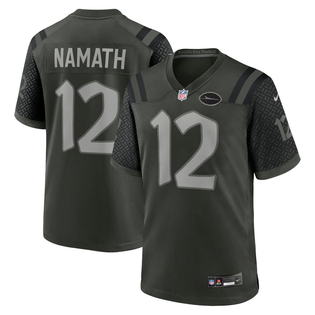 Joe Namath New York Jets Rivalries Collection Retired Player Game Jersey - Green