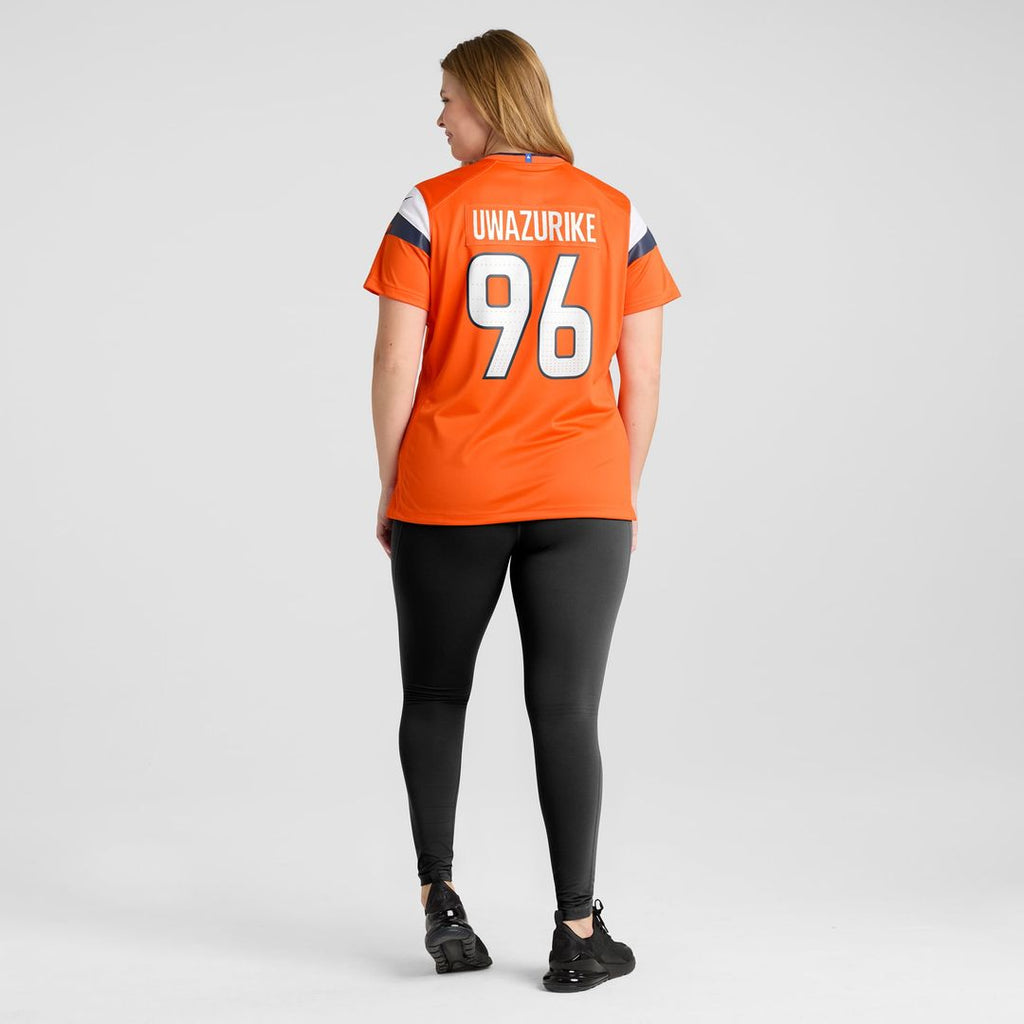 Eyioma Uwazurike Denver Broncos Women's Team Game Jersey - Orange