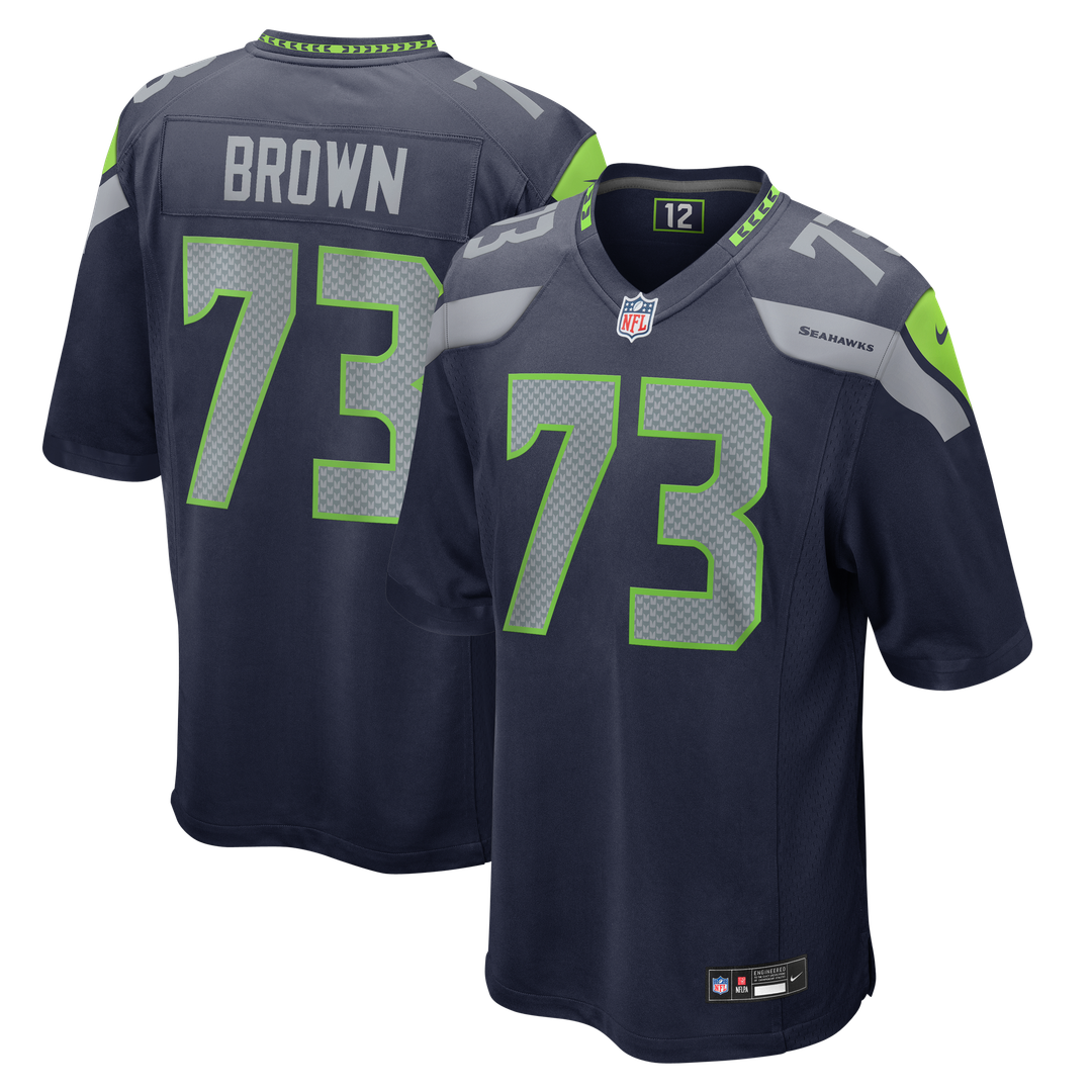 Logan Brown Seattle Seahawks Team Game Jersey - College Navy