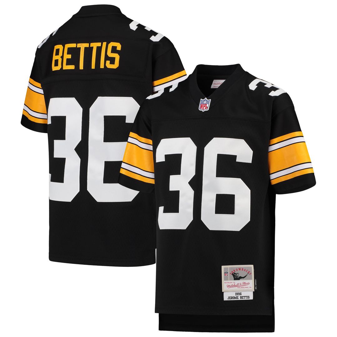Jerome Bettis Pittsburgh Steelers Youth 1996 Legacy Retired Player Jersey - Black