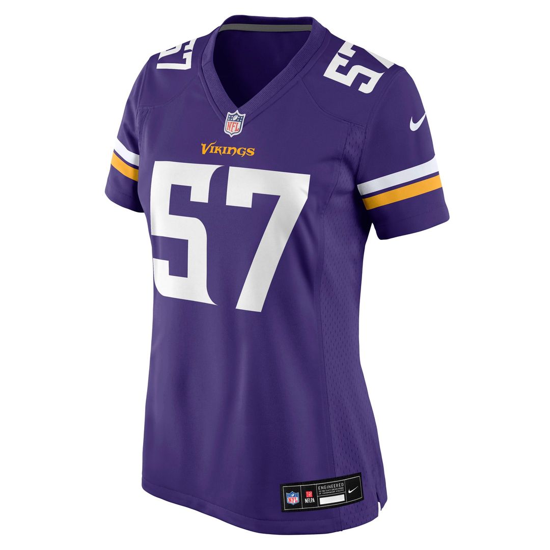 Chaz Chambliss Minnesota Vikings Women's Team Game Jersey - Purple