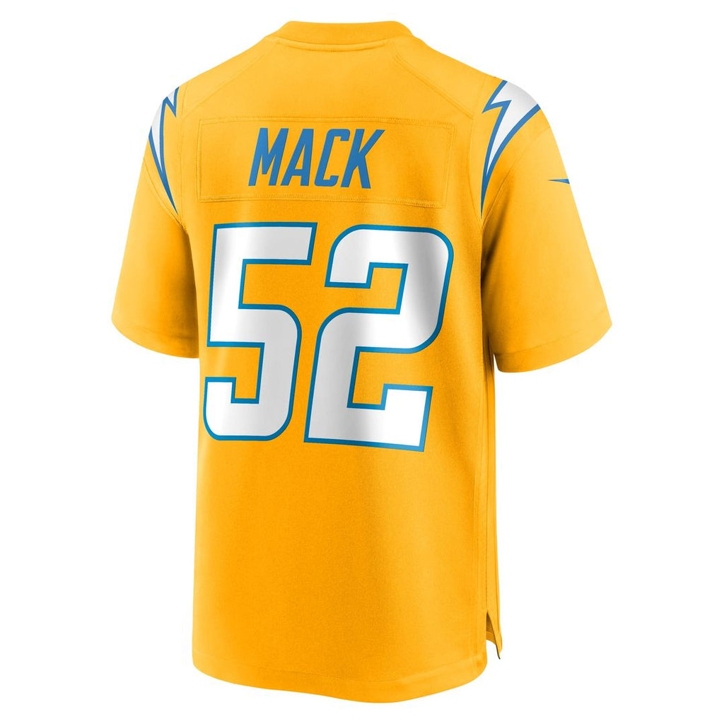 Khalil Mack Los Angeles Chargers Alternate Charger Power Game Player Jersey - Gold
