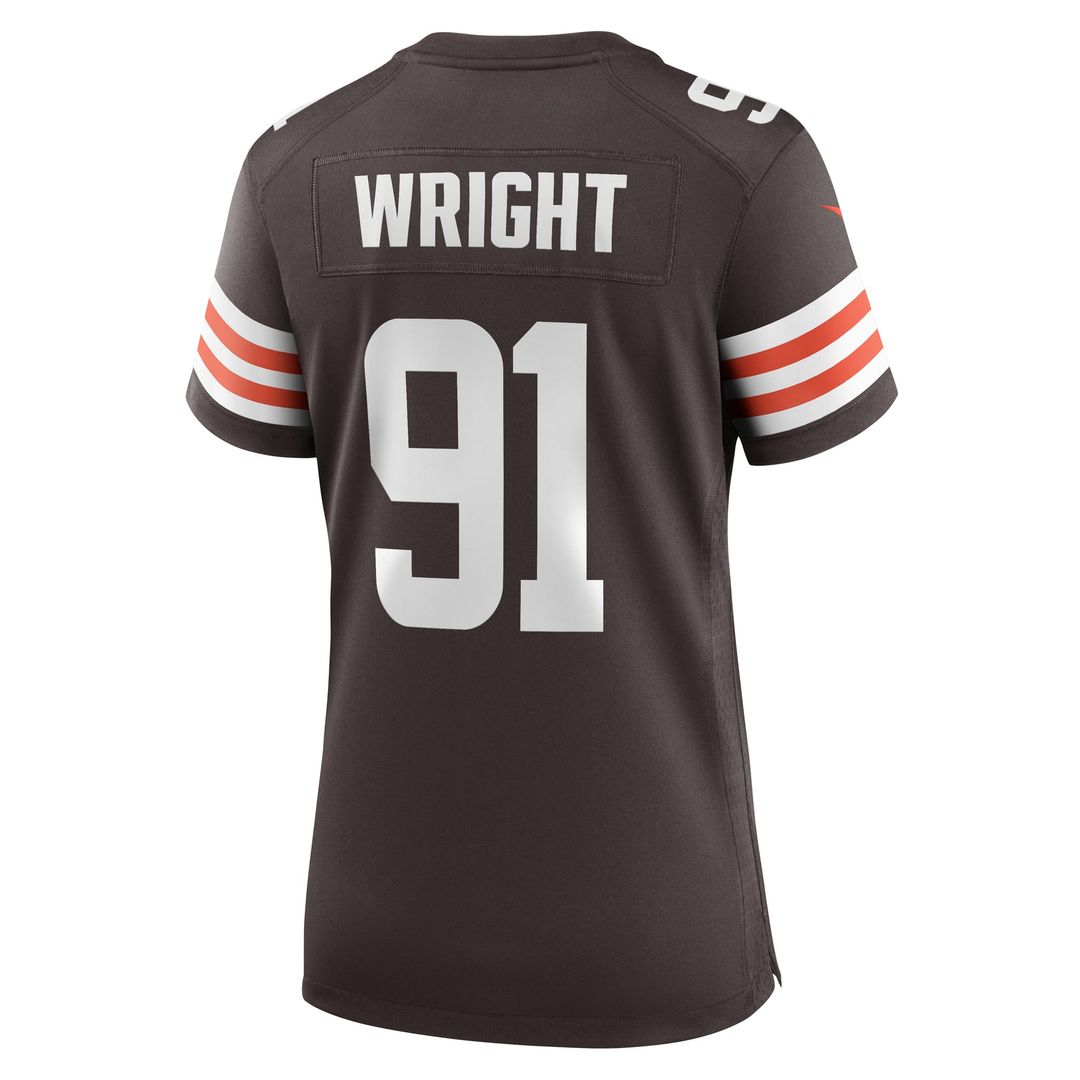 Alex Wright Cleveland Browns Women's Team Game Jersey - Brown