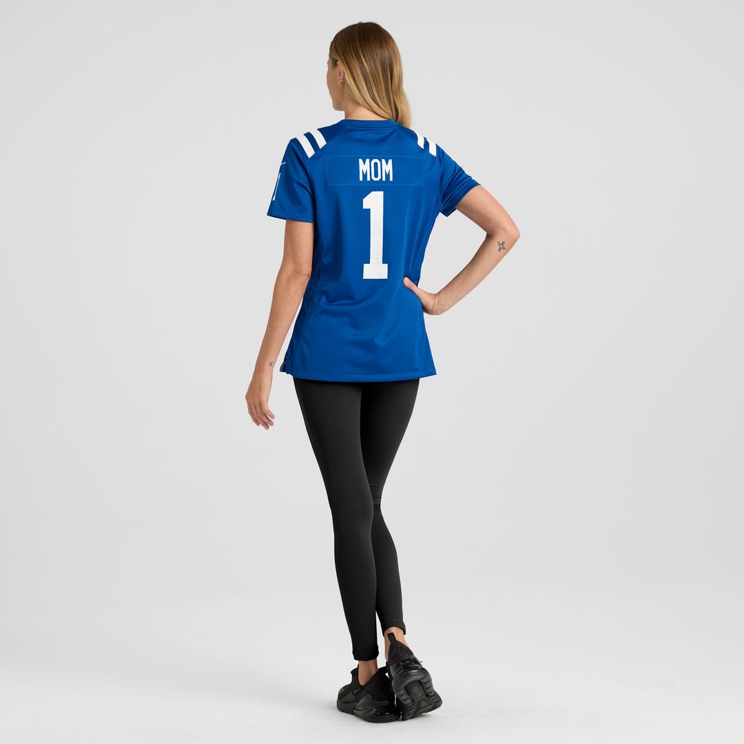 Number 1 Mom Indianapolis Colts Women's Game Jersey - Royal