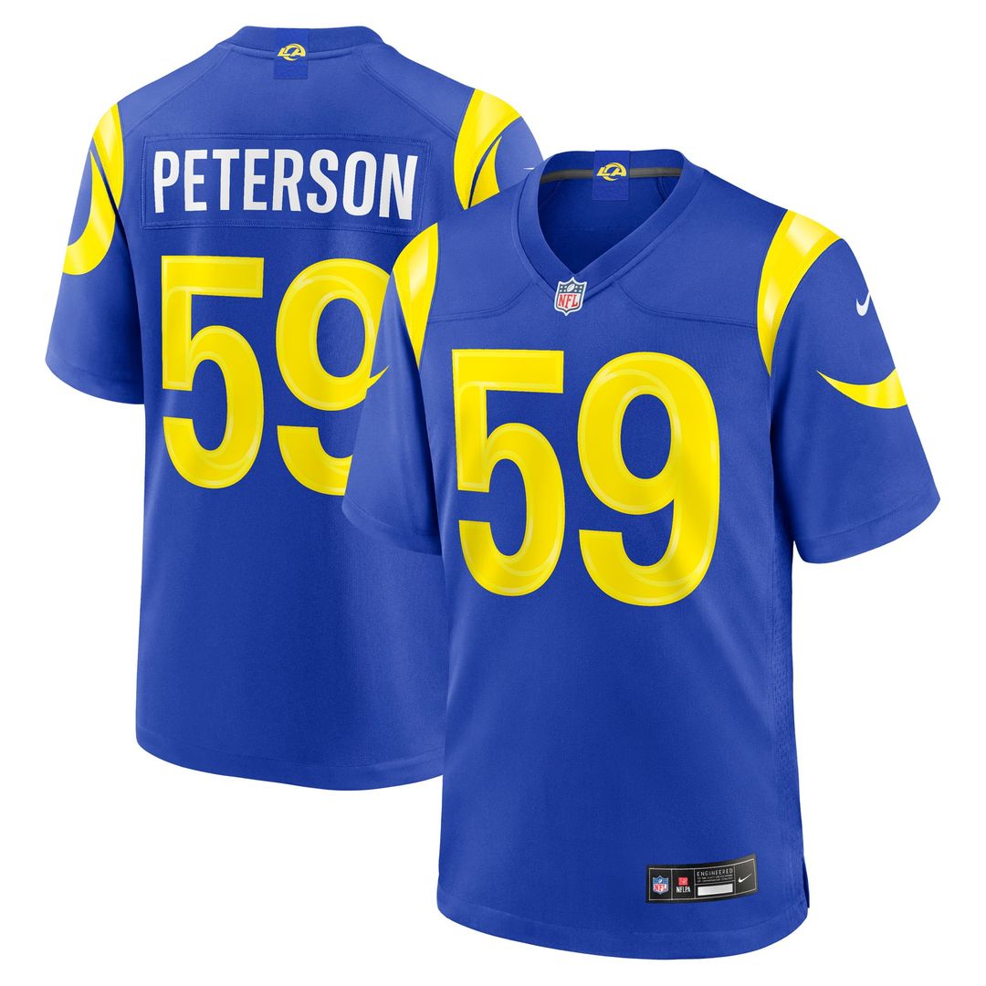 Darryl Peterson Los Angeles Rams Game Jersey - Royal
