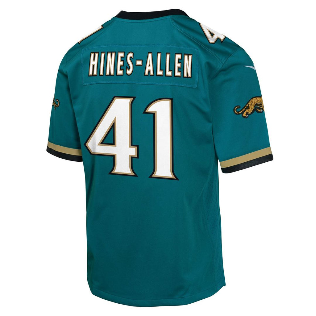 Josh Hines - Allen Jacksonville Jaguars Youth Alternate 2 Prowler Throwback Game Jersey - Teal
