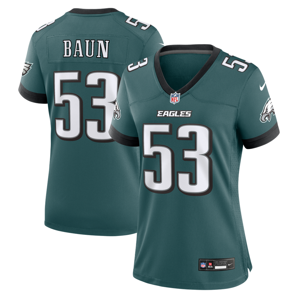 Zack Baun Philadelphia Eagles Women's Team Game Jersey - Midnight Green