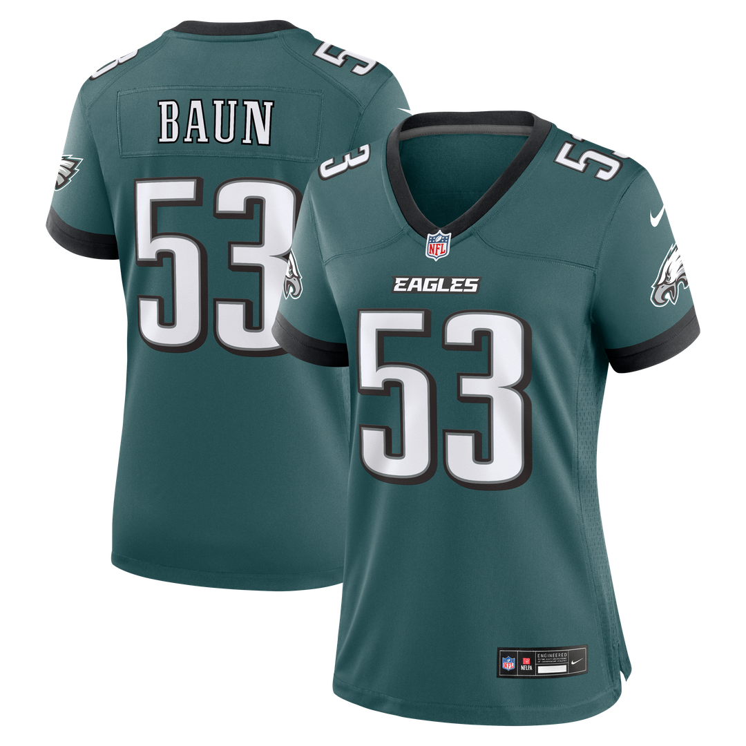Zack Baun Philadelphia Eagles Women's Team Game Jersey - Midnight Green