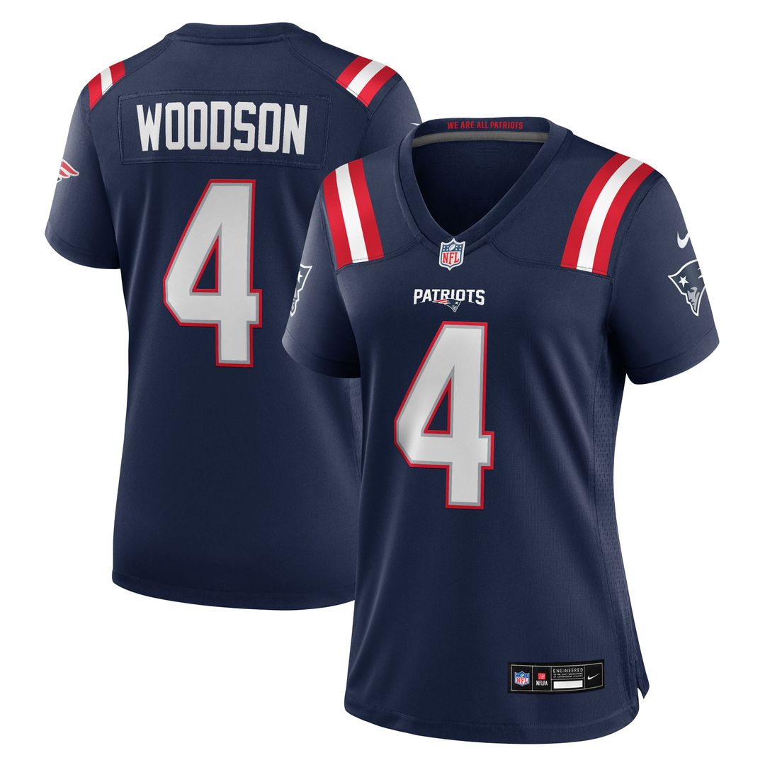 Craig Woodson New England Patriots Women's Team Game Jersey - Navy