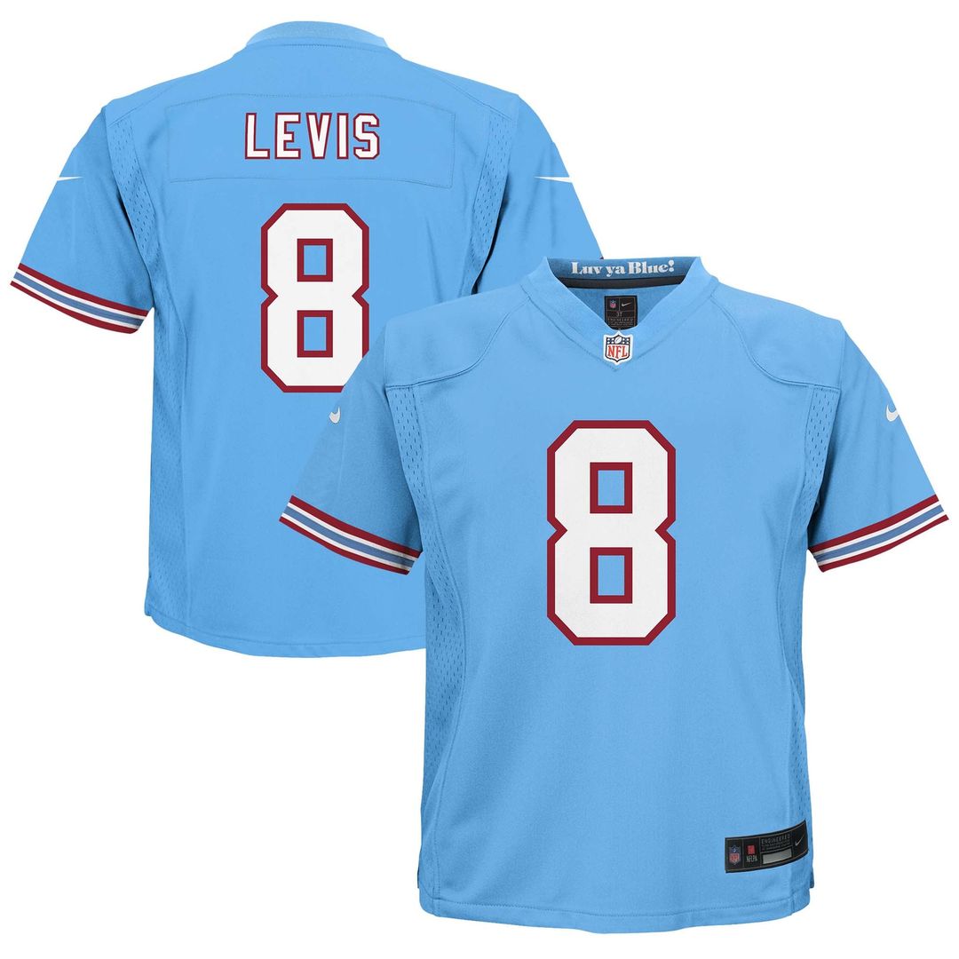 Will Levis Tennessee Titans Toddler Alternate Oilers Throwback Game Jersey - Light Blue