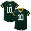 Jordan Love Green Bay Packers Newborn Romper Game Jersey - Green