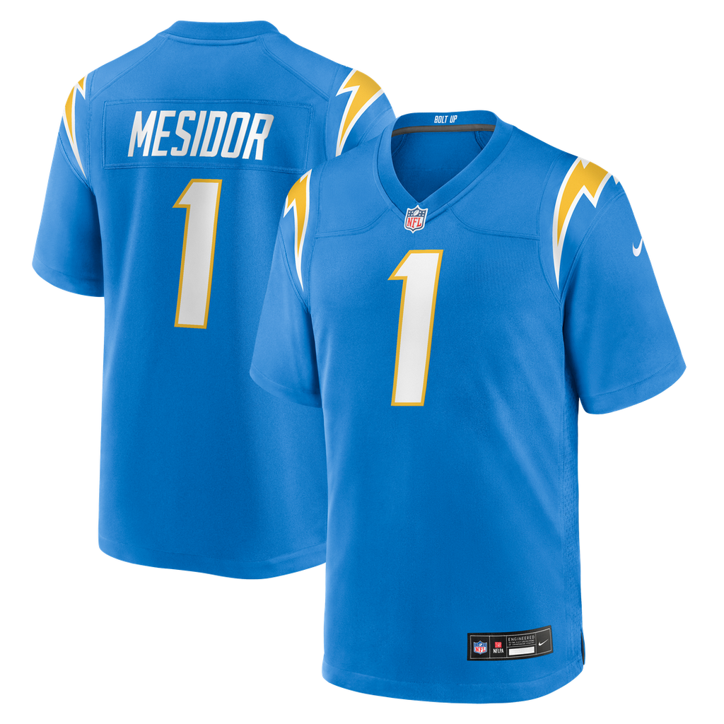 Akheem Mesidor Los Angeles Chargers Team Game Jersey - Powder Blue