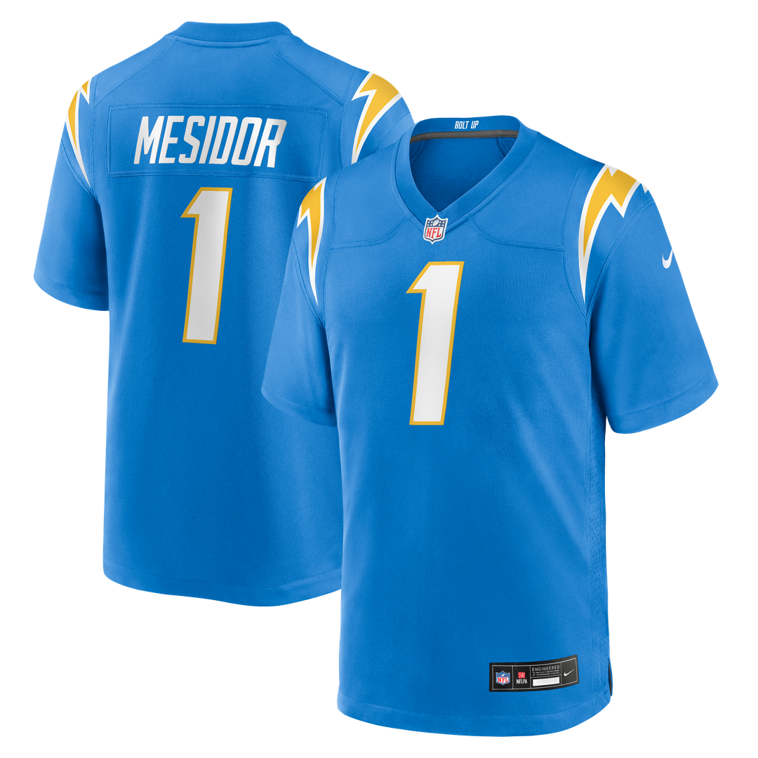 Akheem Mesidor Los Angeles Chargers Team Game Jersey - Powder Blue
