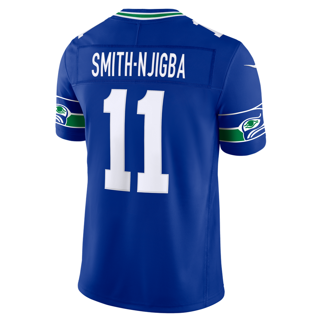 Jaxon Smith - Njigba Seattle Seahawks Team Vapor F.U.S.E. Stitched Limited Jersey - College Navy