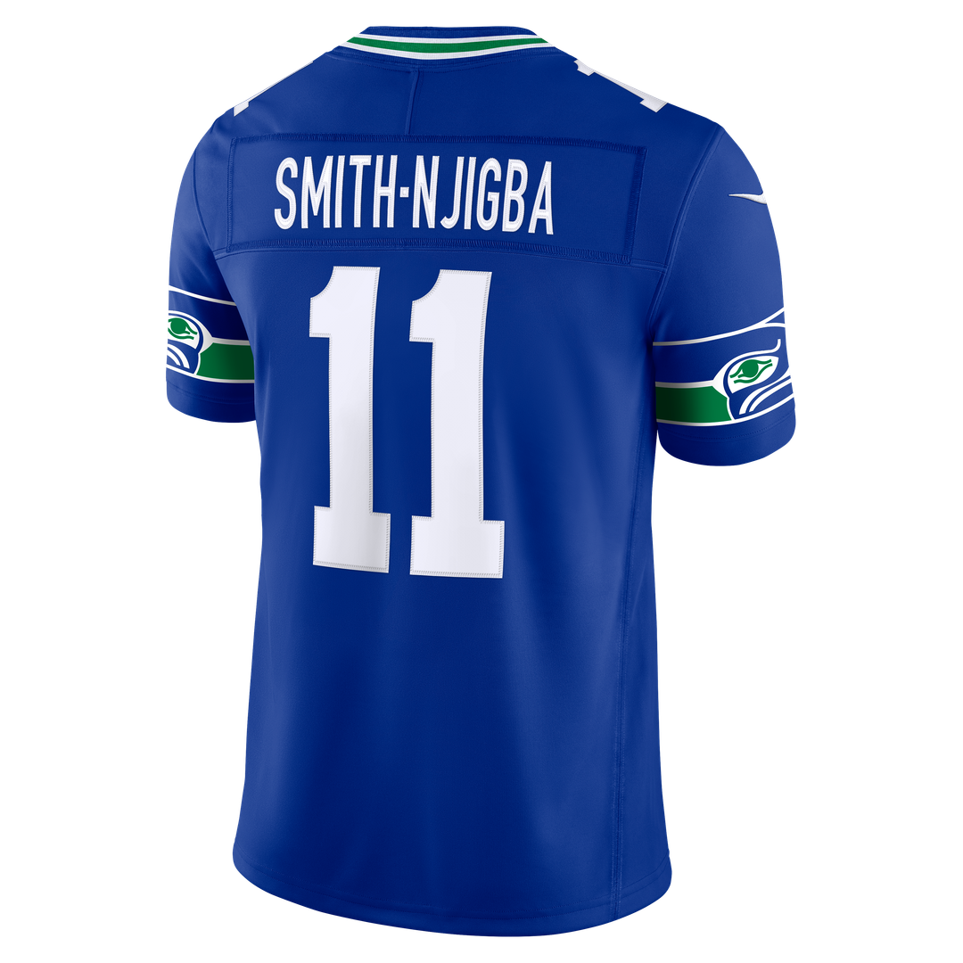 Jaxon Smith - Njigba Seattle Seahawks Team Vapor F.U.S.E. Stitched Limited Jersey - College Navy