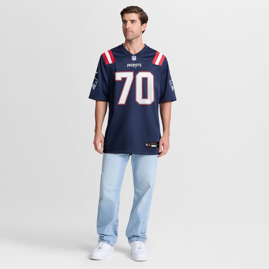 Greg Van Roten New England Patriots Team Game Jersey - Navy