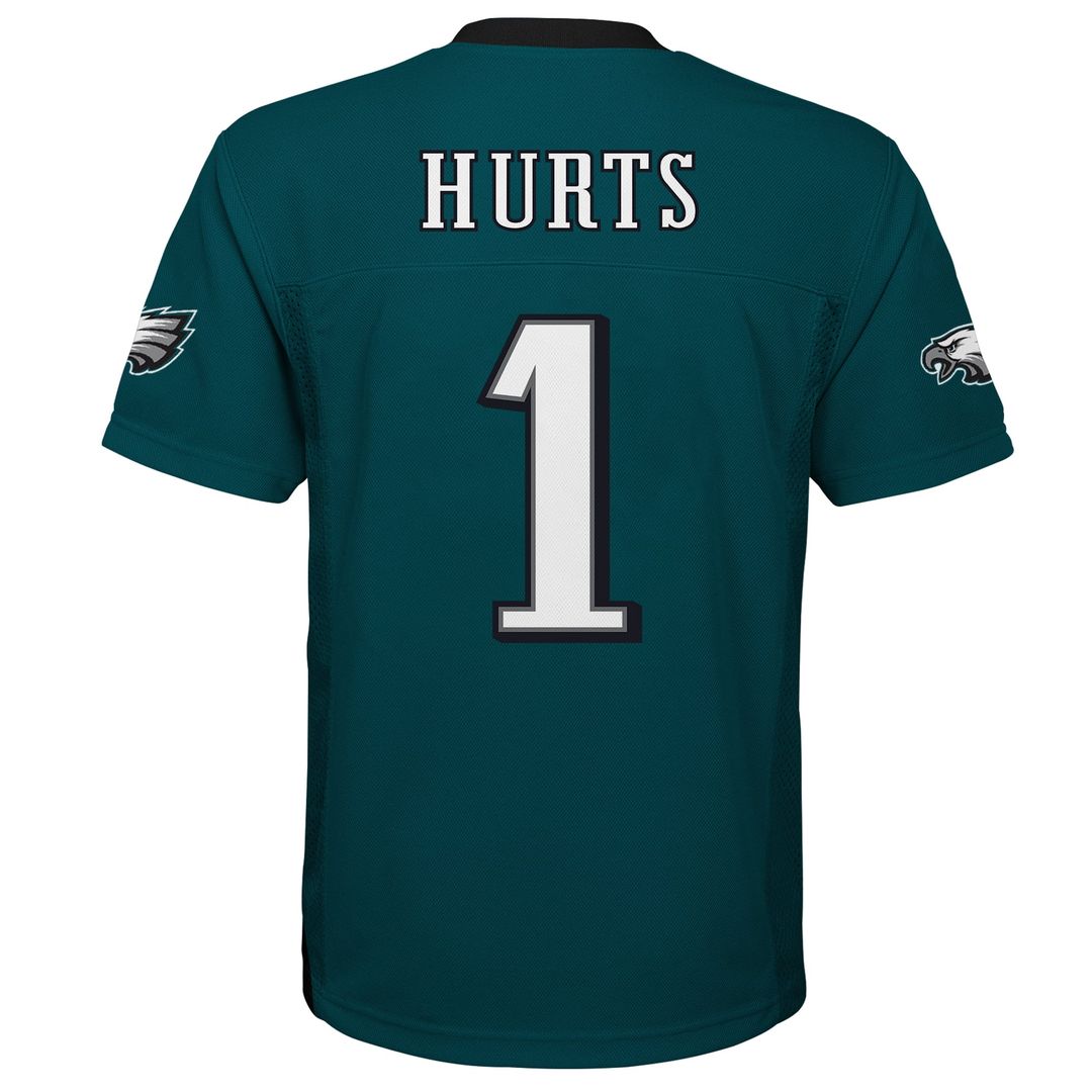 Jalen Hurts Philadelphia Eagles Outerstuff Youth Team Replica Jersey - Midnight Green