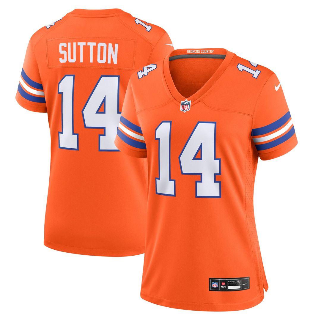 Courtland Sutton Denver Broncos Women's Mile High Collection 1977 Throwback Player Game Jersey - Orange