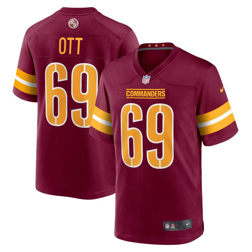 Tyler Ott Washington Commanders Game Jersey - Burgundy