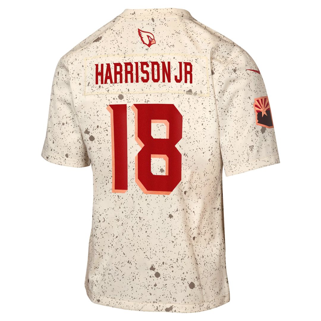 Marvin Harrison Jr. Arizona Cardinals Youth Rivalries Collection Game Jersey - Natural