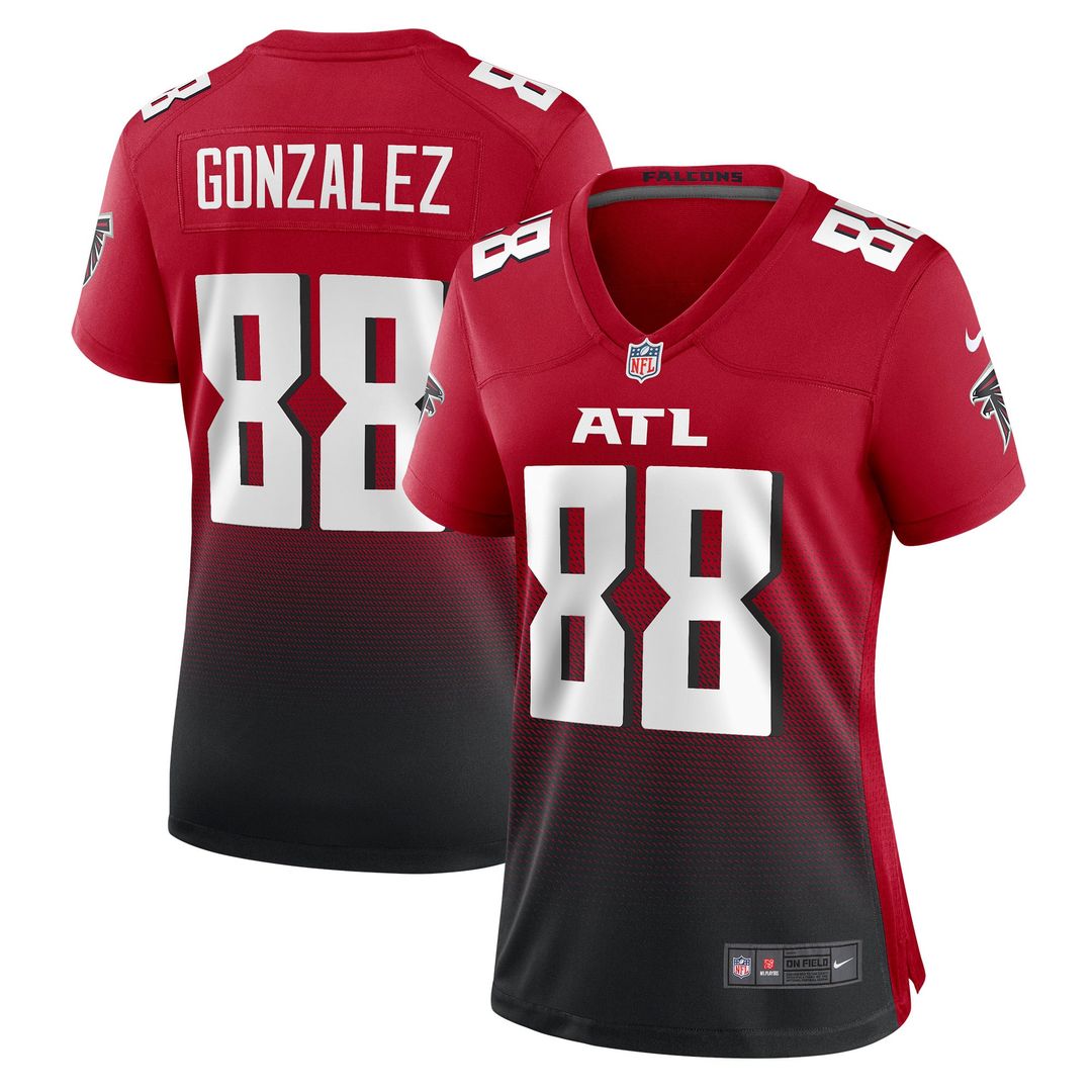 Tony Gonzalez Atlanta Falcons Women's Retired Game Jersey - Red