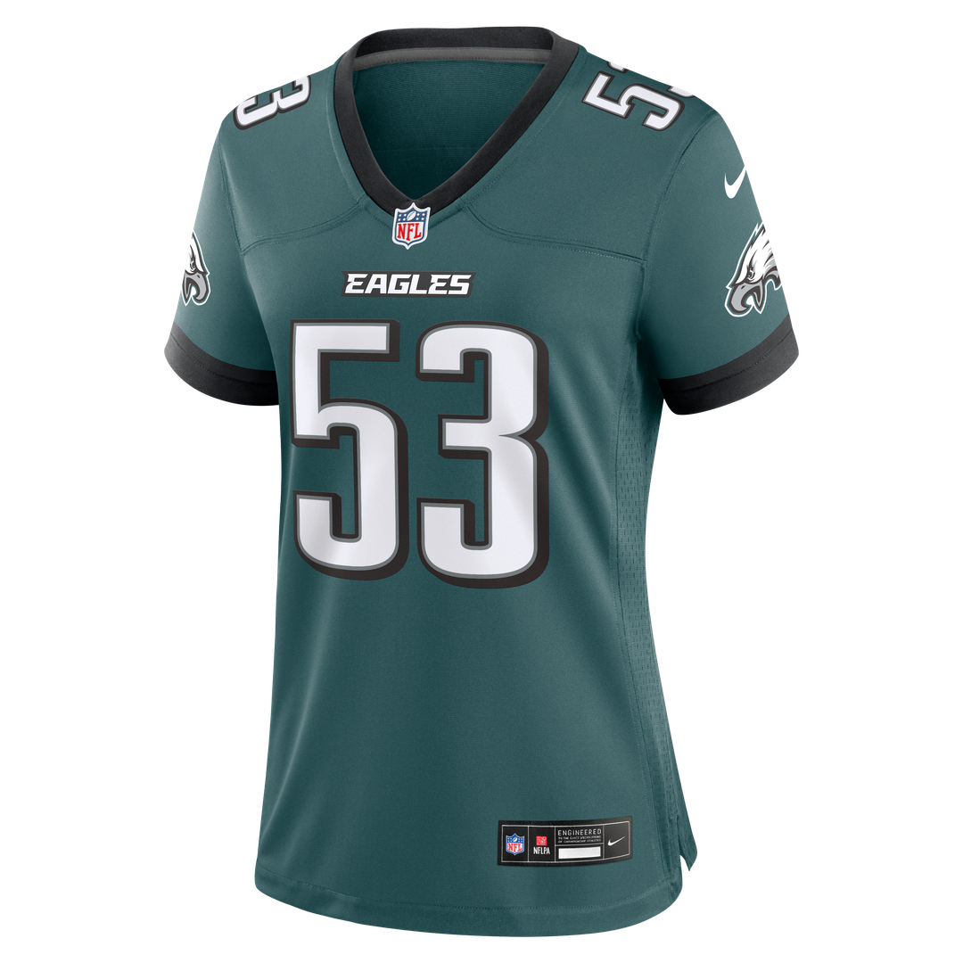 Zack Baun Philadelphia Eagles Women's Team Game Jersey - Midnight Green