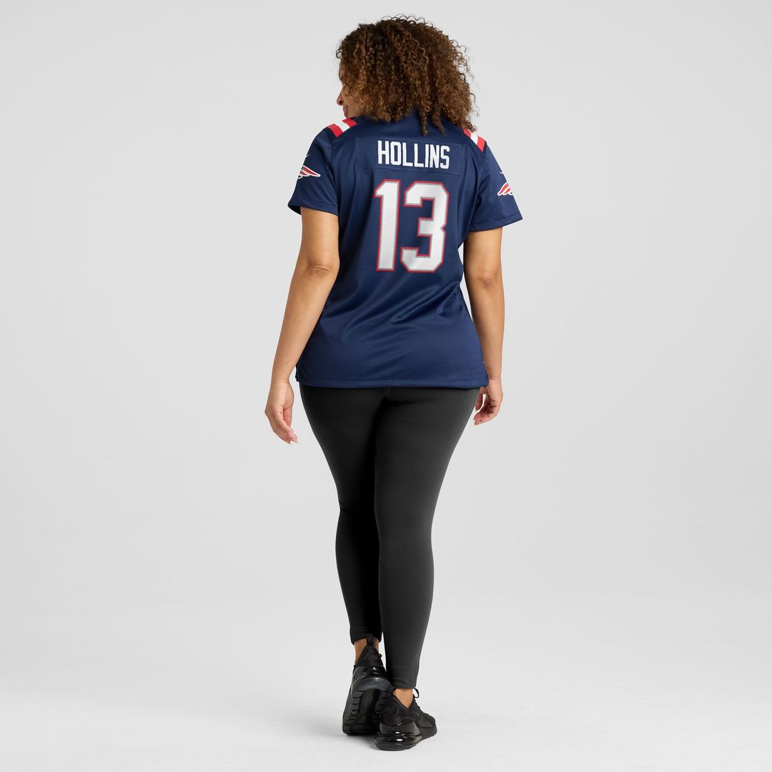 Mack Hollins New England Patriots Women's Team Game Jersey - Navy